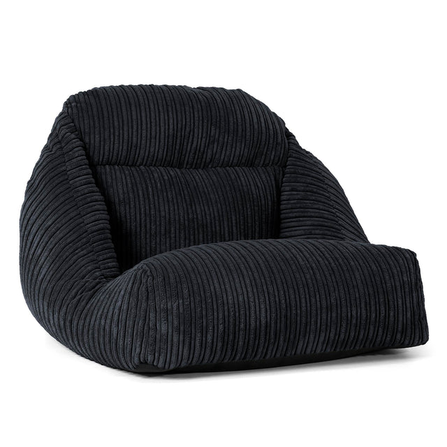 Silla Puff de Suelo Aya - Pana Clásica Negro 01
