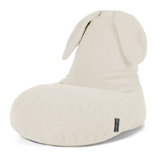 Silla Puff Infantil Animal Conejo de 2 a 6 años - Boucle Marfil 01