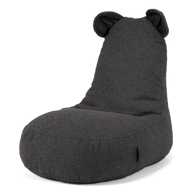 Silla Puff Infantil Animal Oso de 2 a 6 años - Boucle Grafito 01