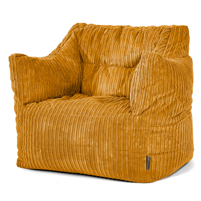 Sillón Puff Victor - Pana Clásica Miel Dorada 01