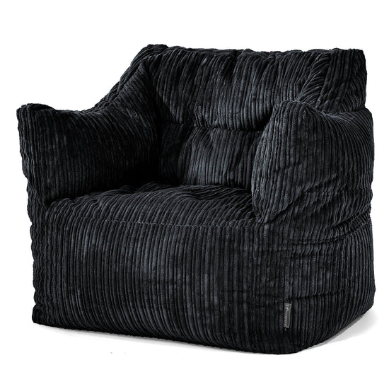 Sillón Puff Victor - Pana Clásica Negro 01