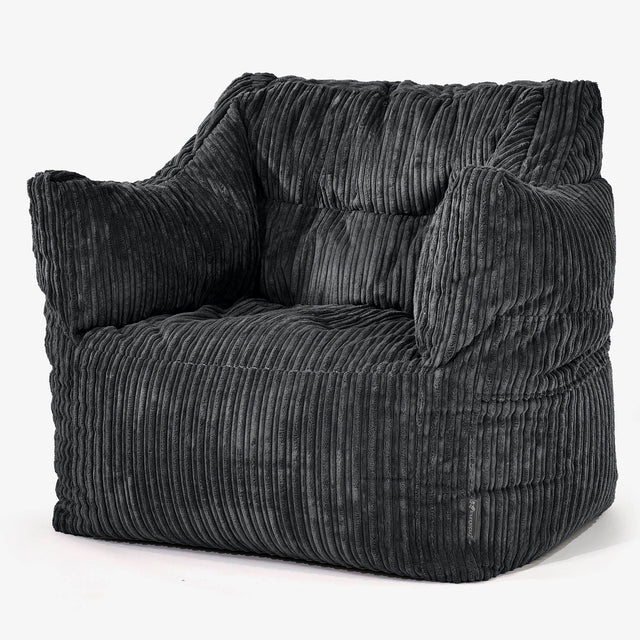 Sillón Puff Victor - Pana Clásica Negro 01
