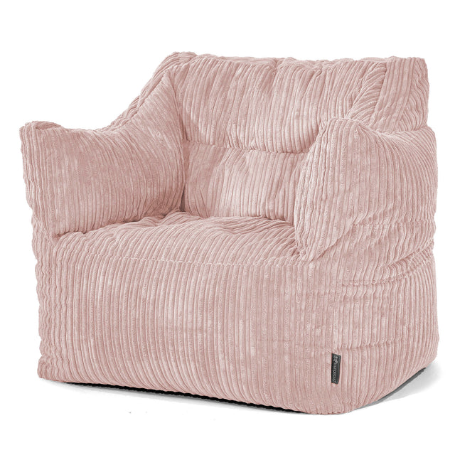 Sillón Puff Victor - Pana Clásica Rosa Claro 01