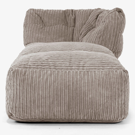 Sofá Modular Puf, Sección Chaise Derecha - Pana Clásica Marrón empolvado 02