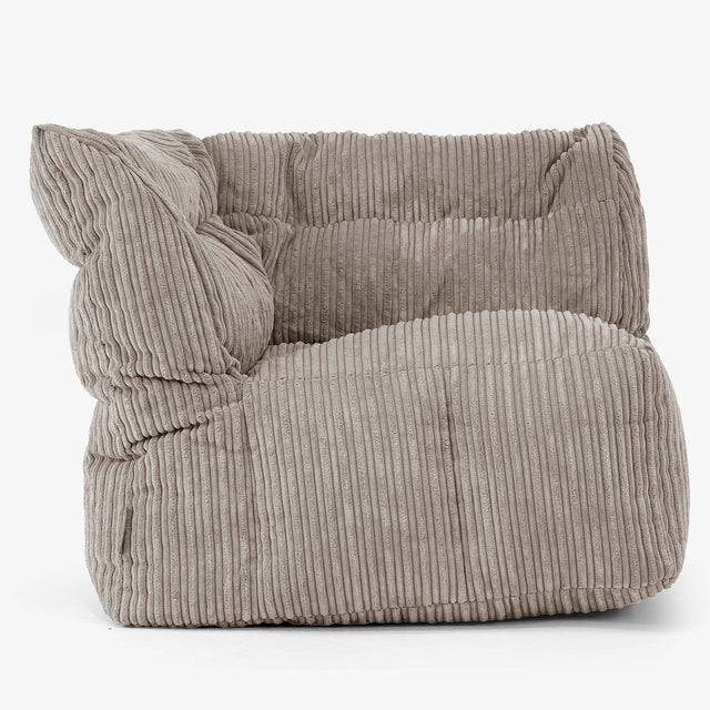 Sofá Modular Puf, Sección Esquina Derecha - Pana Clásica Marrón empolvado 01