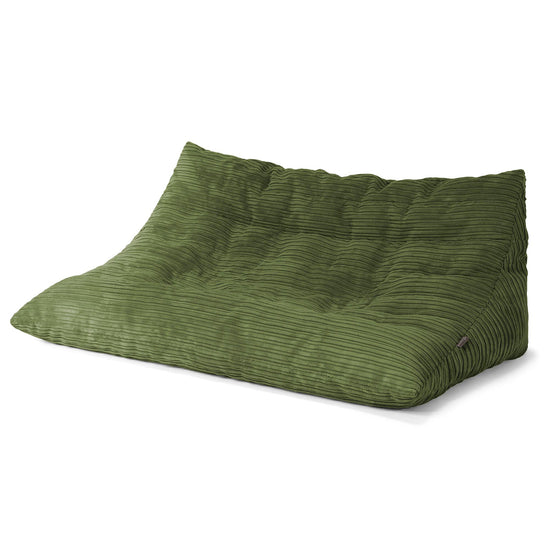 Sofá Puff de Suelo Noah - Pana Clásica Bosque Verde 02