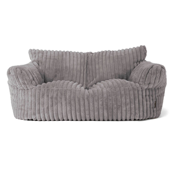 Puf Sofá Josephine - Pana de Felpa Ultra Gris 01