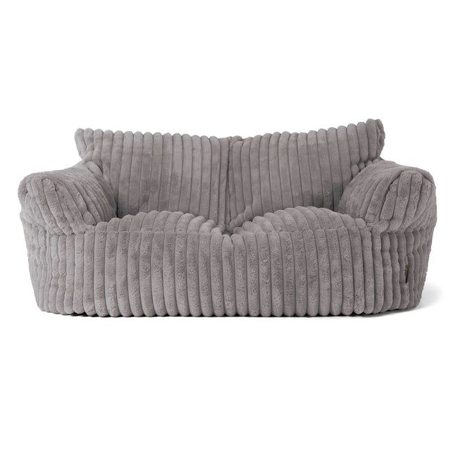 Puf Sofá Josephine - Pana de Felpa Ultra Gris 01