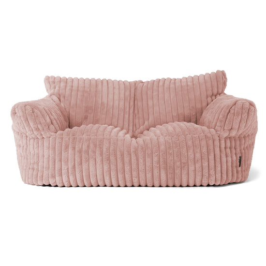 Puf Sofá Josephine - Pana de Felpa Ultra Rosa Empolvado 01
