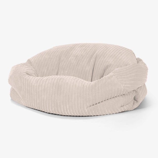 Puf Sofá Sabina - Pana Clásica Marfil 01