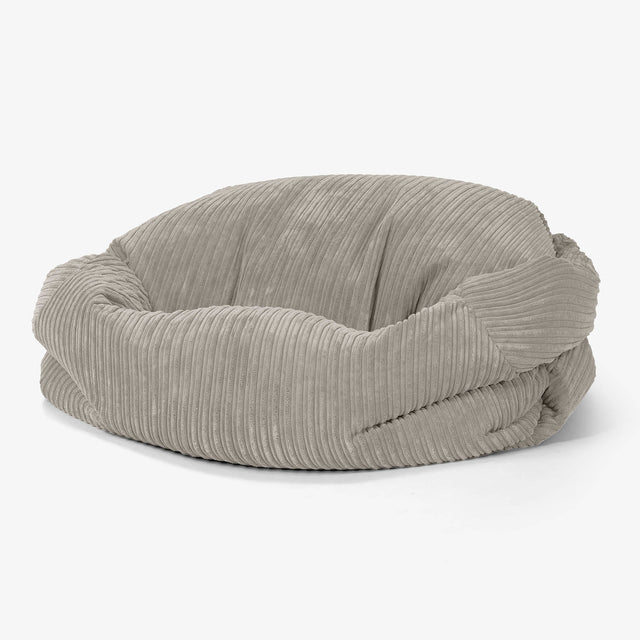 Puf Sofá Sabina - Pana Clásica Visón 01