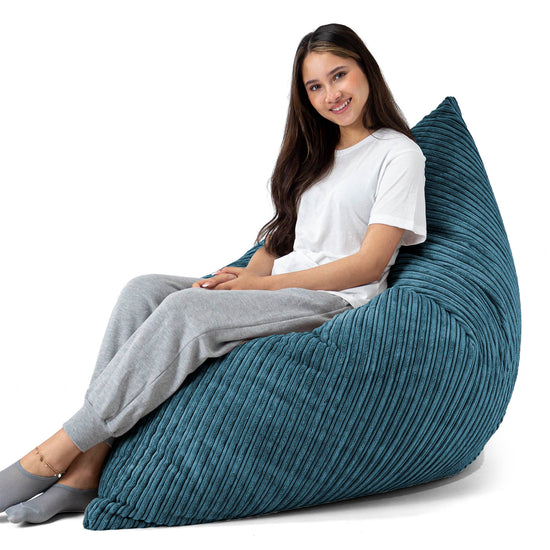 Puff Gigante Cama XL - Pana Clásica Azul marino 03