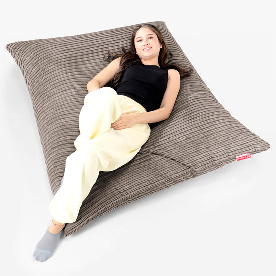 Puff Gigante Cama XL - Pana Clásica Marrón empolvado 02