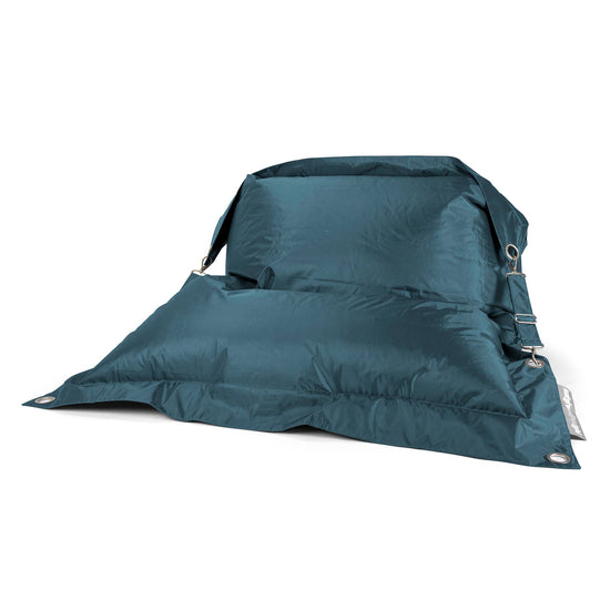 Puff Gigante Cama XXL 'Con Correas' - SmartCanvas™ Azul petróleo 01