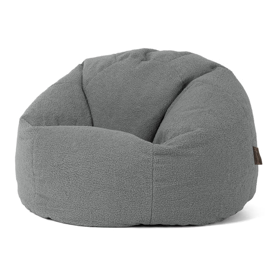 Puff Redondo - Boucle Gris 01