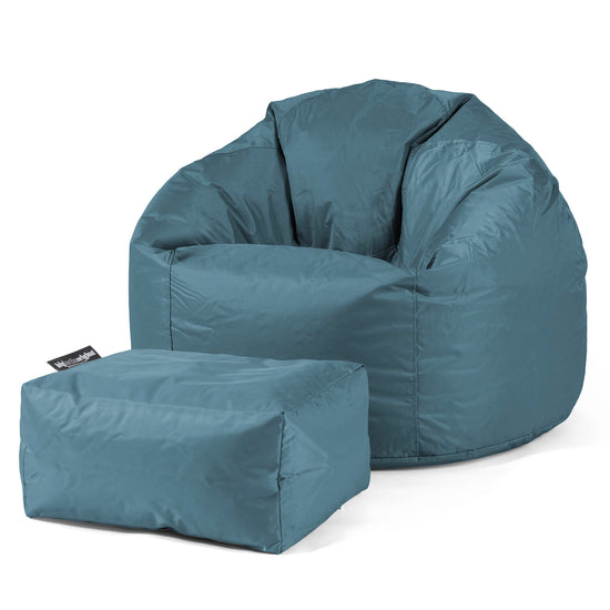 Puff Redondo - SmartCanvas™ Azul petróleo 02