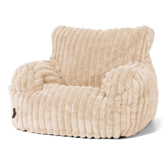 Puff Sillón Josephine - Pana de Felpa Ultra Crema 01