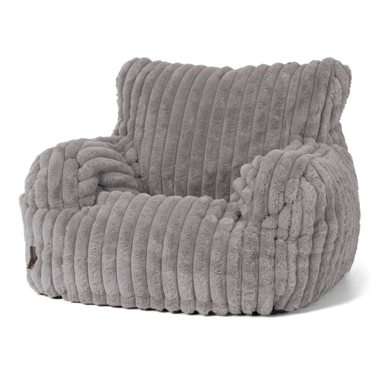 Puff Sillón Josephine - Pana de Felpa Ultra Gris 01