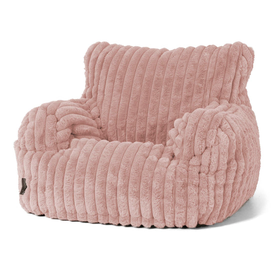 Puff Sillón Josephine - Pana de Felpa Ultra Rosa Empolvado 01