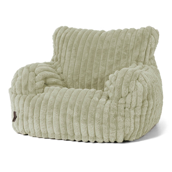 Puff Sillón Josephine - Pana de Felpa Ultra Verde Salvia 01
