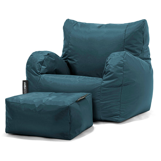 Puff Sillón, Puf - SmartCanvas™ Azul petróleo 02