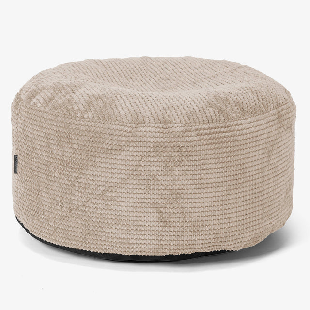 Reposapiés Gigante Redondo - Pompón Crema 01