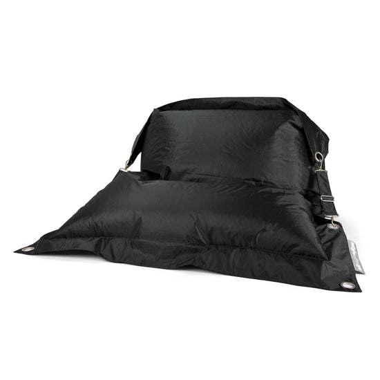 Puff Gigante Cama XXL 'Con Correas' - SmartCanvas™ Negro 01