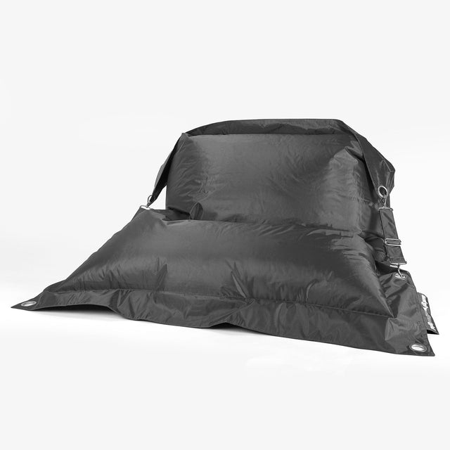 Puff Gigante Cama XXL 'Con Correas' - SmartCanvas™ Negro 01