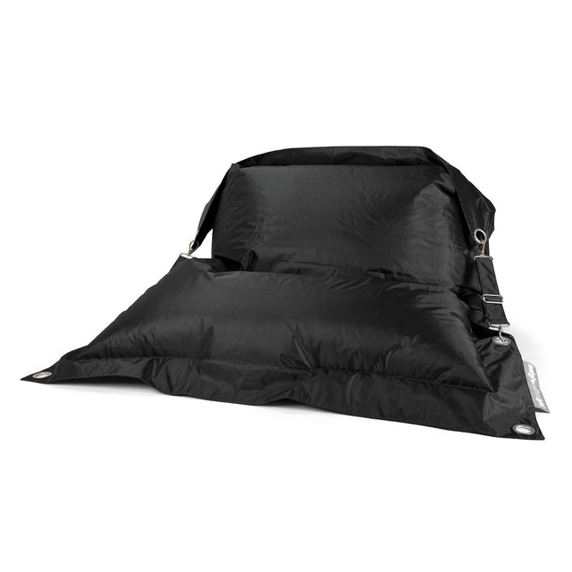 Puff Gigante Cama XXL 'Con Correas' - SmartCanvas™ Negro 01