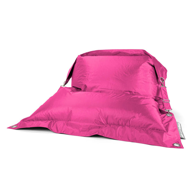 Puff Gigante Cama XXL 'Con Correas' - SmartCanvas™ Rosa Ciruela 01
