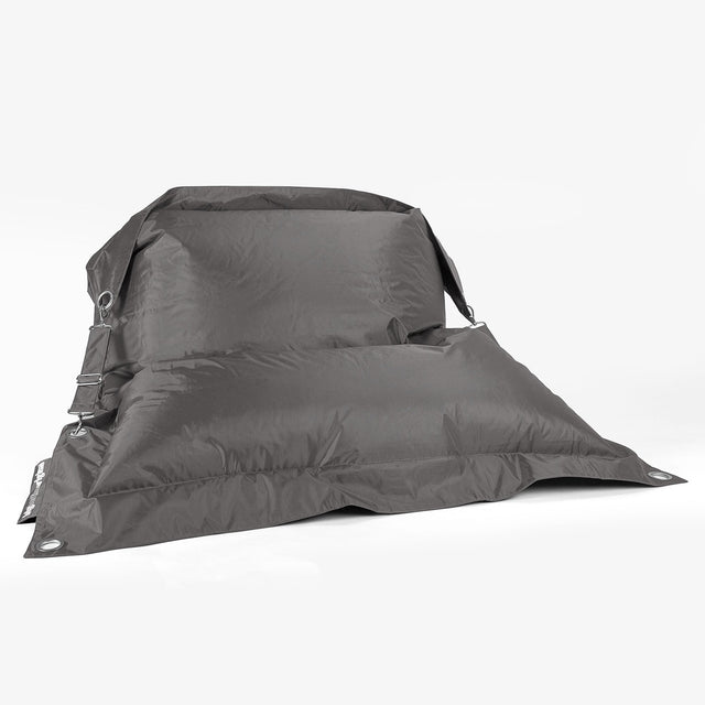 Puff Gigante Cama XXL 'Con Correas' - SmartCanvas™ Grafito 01