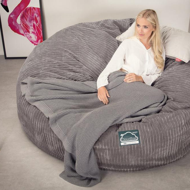 Lounge Pug, CloudSac 3000 XXL, Sofá Puf Viscoelástico King Sized, Pana Clásica Grafito