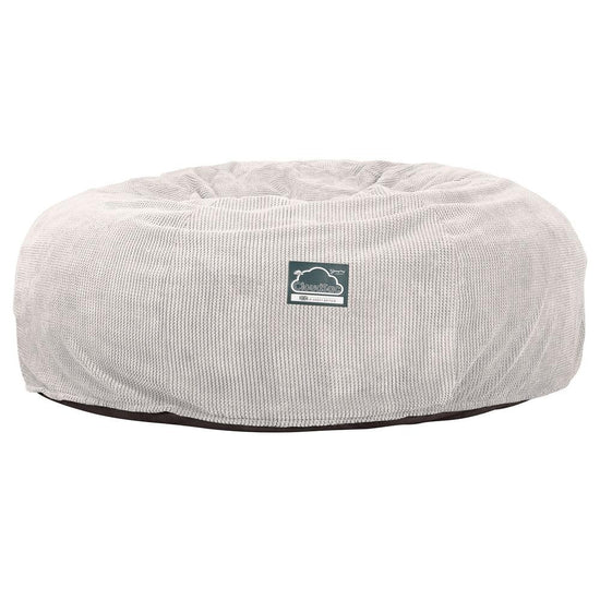 Lounge Pug, CloudSac 3000 XXL, Sofá Puf Viscoelástico King Sized, Pana efecto Waffle Crema