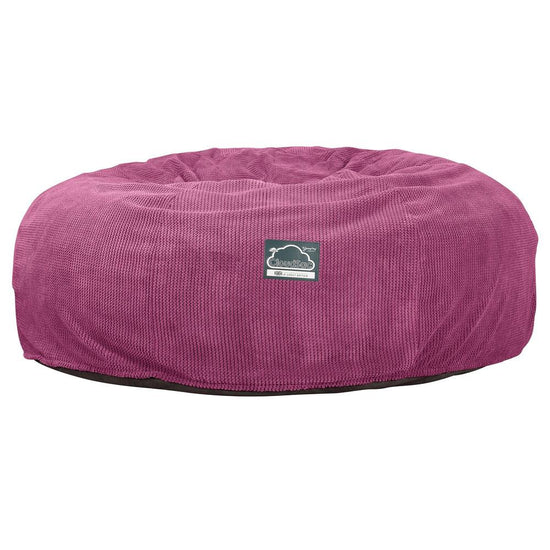 Lounge Pug, CloudSac 3000 XXL, Sofá Puf Viscoelástico King Sized, Pana efecto Waffle Rosa
