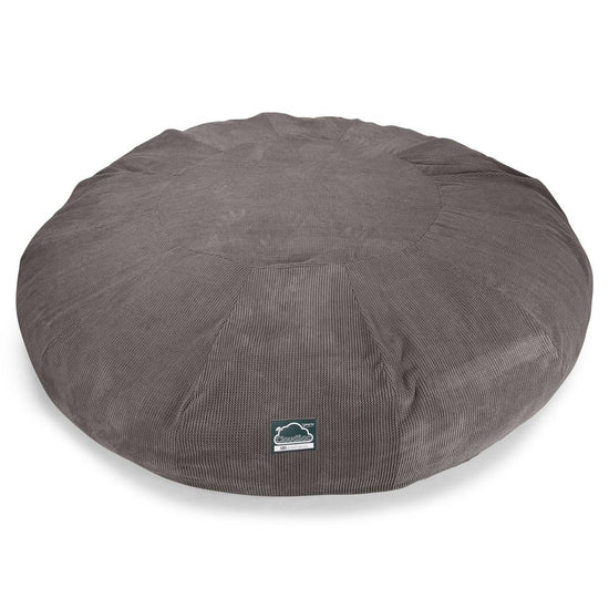 Lounge Pug, CloudSac 5000 XXXXXL, Sofá Puf Viscoelástico Titánico, Pana efecto Waffle Carbón Gris