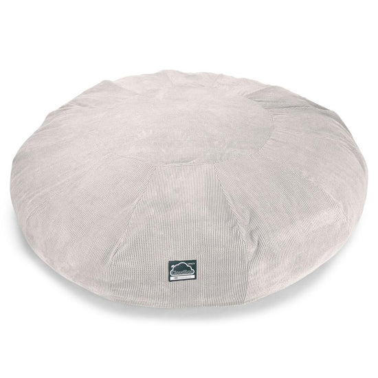 Lounge Pug, CloudSac 5000 XXXXXL, Sofá Puf Viscoelástico Titánico, Pana efecto Waffle Crema