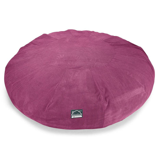 Lounge Pug, CloudSac 5000 XXXXXL, Sofá Puf Viscoelástico Titánico, Pana efecto Waffle Rosa