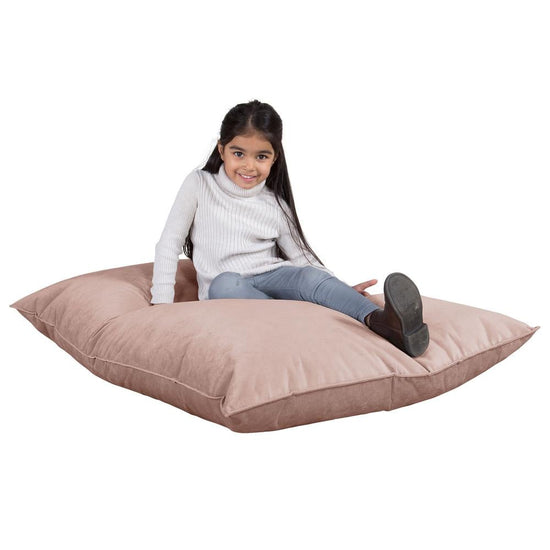 LOUNGE PUG, Puff Cama Junior, Terciopelo - Rosa