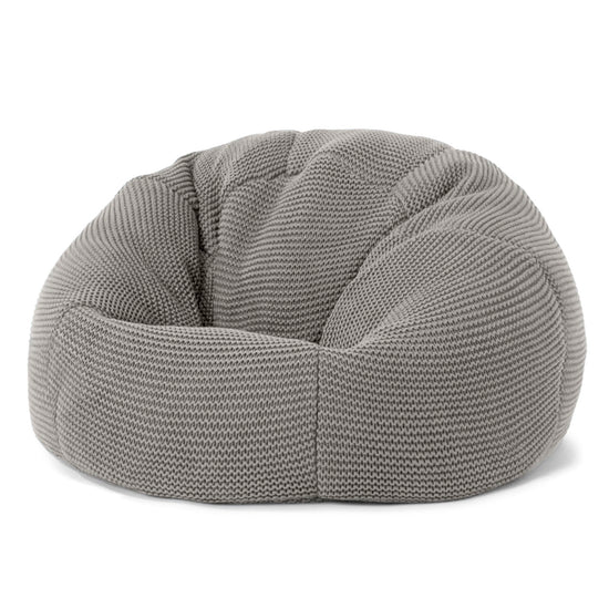 LOUNGE PUG - ELLOS Punto Grueso - Puff para niños - Puff Redondo Infantil - Gris
