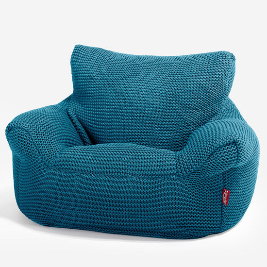 LOUNGE PUG - Puff Sillón para niños - Ellos Punto Grueso Azul petróleo