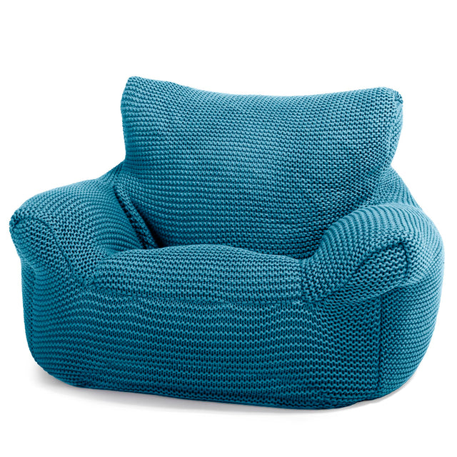 LOUNGE PUG - Puff Sillón para niños - Ellos Punto Grueso Azul petróleo