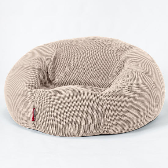 LOUNGE PUG - Puff Gigante Sofá Clásica - Ellos Punto Grueso Crema