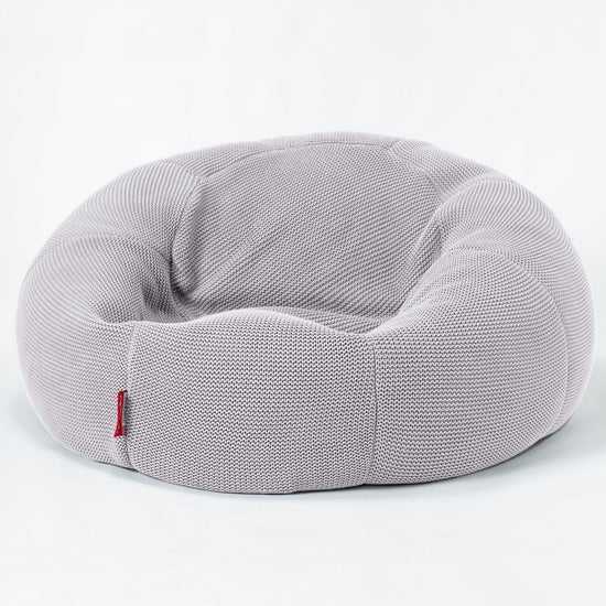 LOUNGE PUG - Puff Gigante Sofá Clásica - Ellos Punto Grueso Gris claro