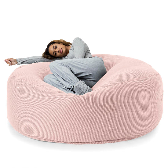 LOUNGE PUG - Puff Gigante 'Mega-Mamut' - Ellos Punto Grueso Bebé rosa