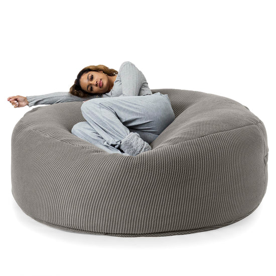 LOUNGE PUG - Puff Gigante 'Mega-Mamut' - Ellos Punto Grueso Gris