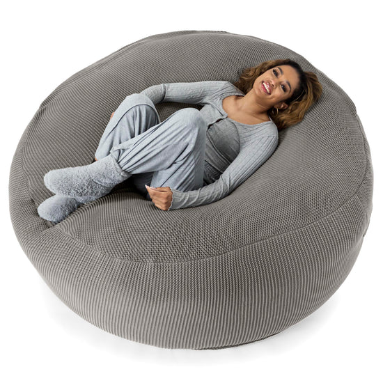 LOUNGE PUG - Puff Gigante 'Mega-Mamut' - Ellos Punto Grueso Gris