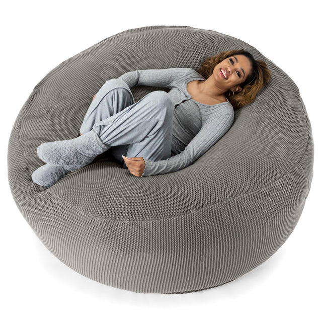 LOUNGE PUG - Puff Gigante 'Mega-Mamut' - Ellos Punto Grueso Gris