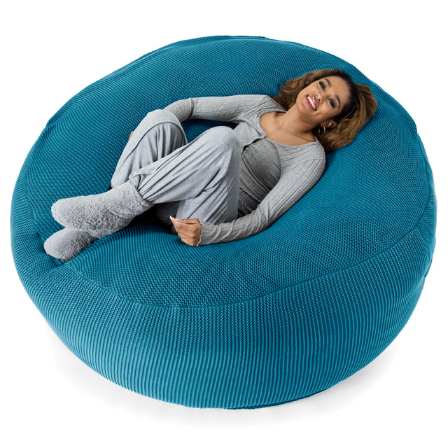 LOUNGE PUG - Puff Gigante 'Mega-Mamut' - Ellos Punto Grueso Azul petróleo