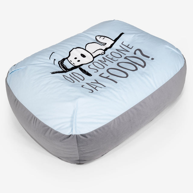 Charlie Brown y Snoopy Cama Encorvada para Perros Grande - Hambriento 01