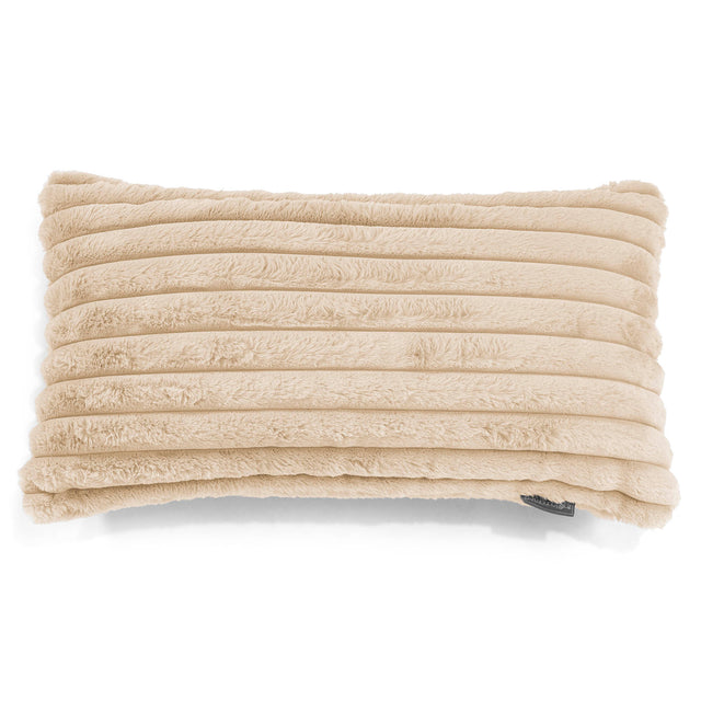 Fundas de Cojín Rectangular Gigante 40 x 80cm - Pana de Felpa Ultra Crema 01